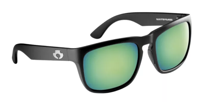Blue Otter Polarized Sunglasses Cumberland Matte Black-Deep Green Nylon #3215