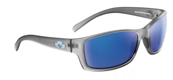 Blue Otter Polarized Sunglasses Oconee Rime Gray-Pacific Blue Nylon #3256