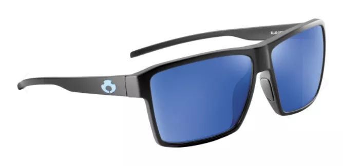 Blue Otter Polarized Sunglasses Watauga Matte Black-Night Blue #3305