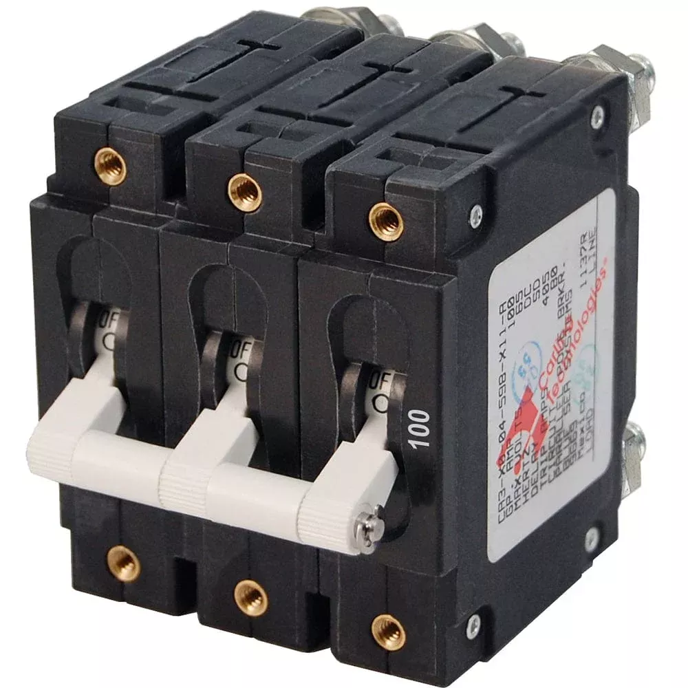 Blue Sea 7290 C-Series Triple Pole Circuit Breaker – 100A