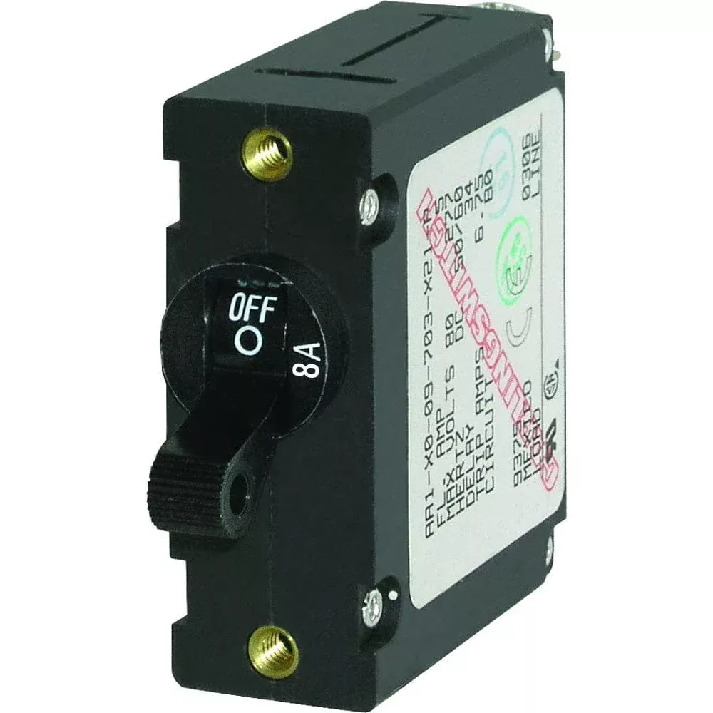 Blue Sea 7347 AC/DC Single Pole Magnetic World Circuit Breaker-8 AMP