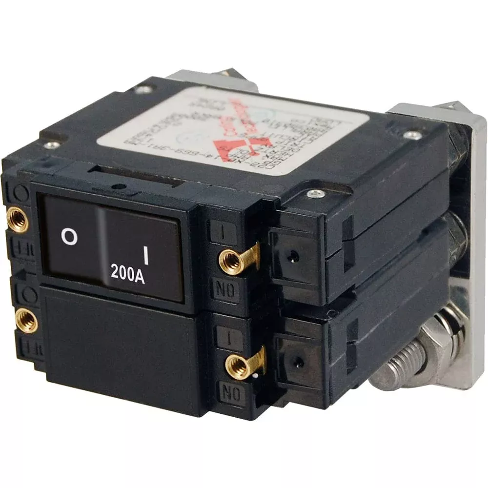 Blue Sea 7476 C – Series Flat Circuit Breaker, Single and Double Pole-200 Amp