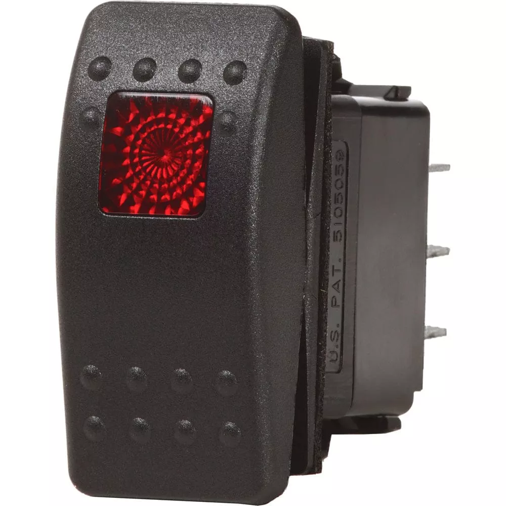 Blue Sea 7943 Contura II Switch SPDT – (ON)-OFF-ON – Black