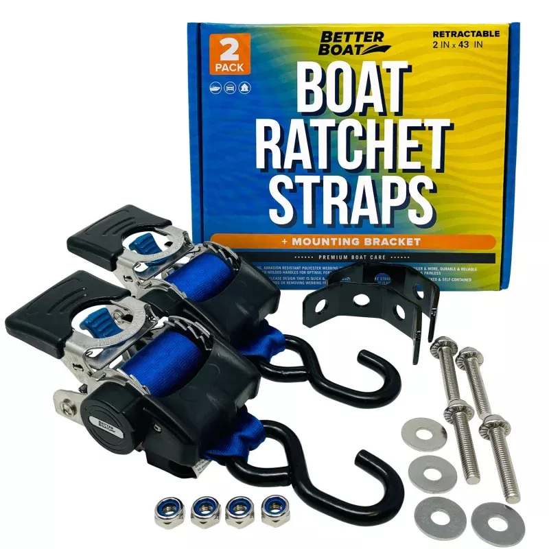 Boat Ratchet Straps|2 in x 43 in&1 in x 72 in