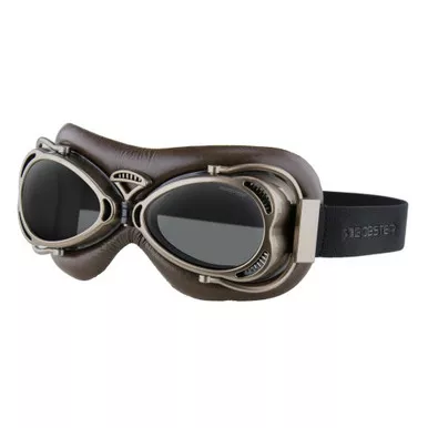 Bobster BFLG002 Flight Pilot Goggles w/ Matte Antique Brown Frame & Smoke Lenses