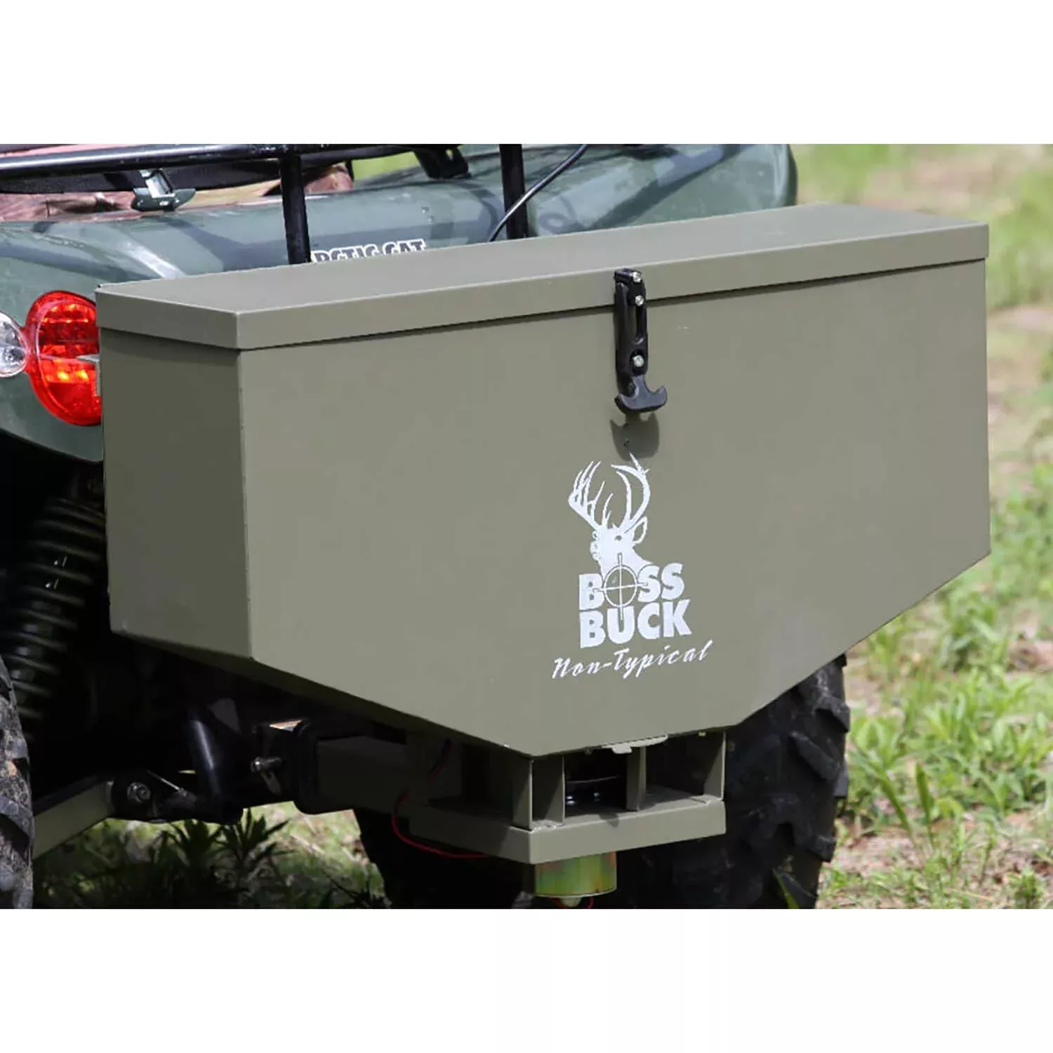 Boss Buck™ | ATV Broadcast Seeder/Spreader | Model BB-1.80 | Capacity 80 lb | 12V Power | Horsepower 15 To 50 HP | For ATV & UTV