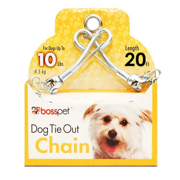 Boss Pet Small Swivel Snap Twist Chain Tie-Outs #ZD5301