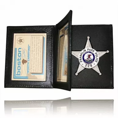 Boston Leather Model 112-S Book Style Badge Case, Double ID, Soft