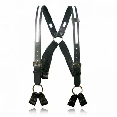 Boston Leather Model 9174R Firefighter’s Suspenders, 8-Point Loop w/ 1/2" Reflective Ribbon