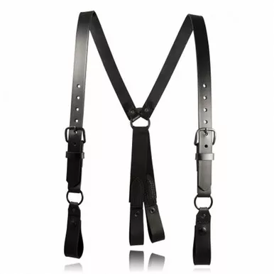 Boston Leather Model 9180 Police Leather Suspenders