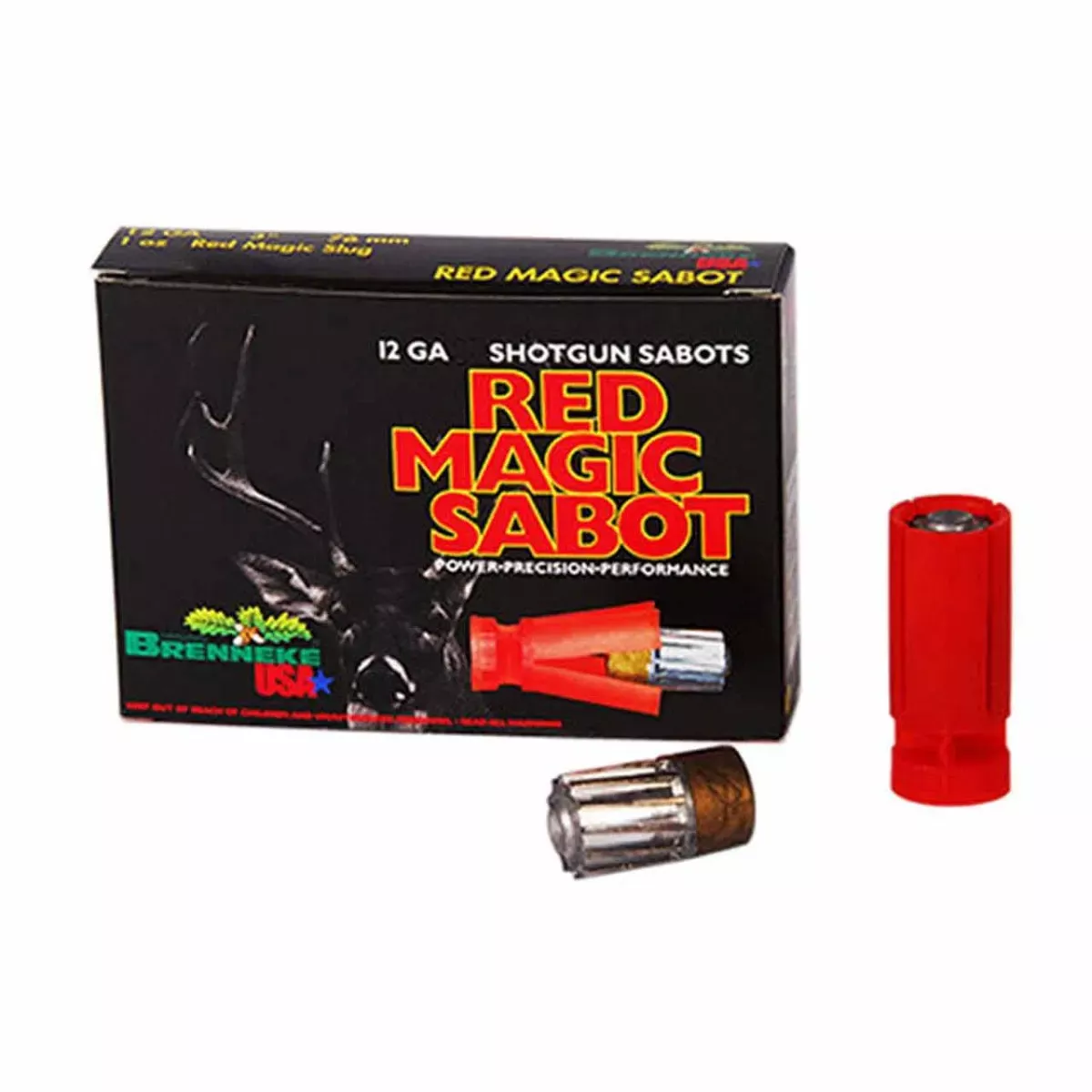 Brenneke SL Red Magic 12 Ga 3″ 1 oz Sabot Slug 5/Box