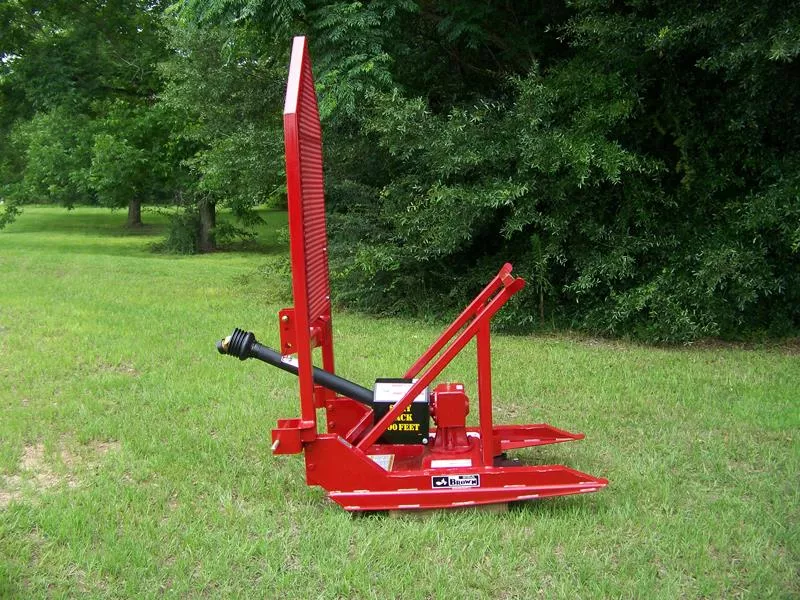 Brown Tree Saw With Grapple With Driveline 3-Point Hitch | Model TS & TSG Series | Cutting Disc Size 30” | Horsepower 35+ HP PTO| For Tractor