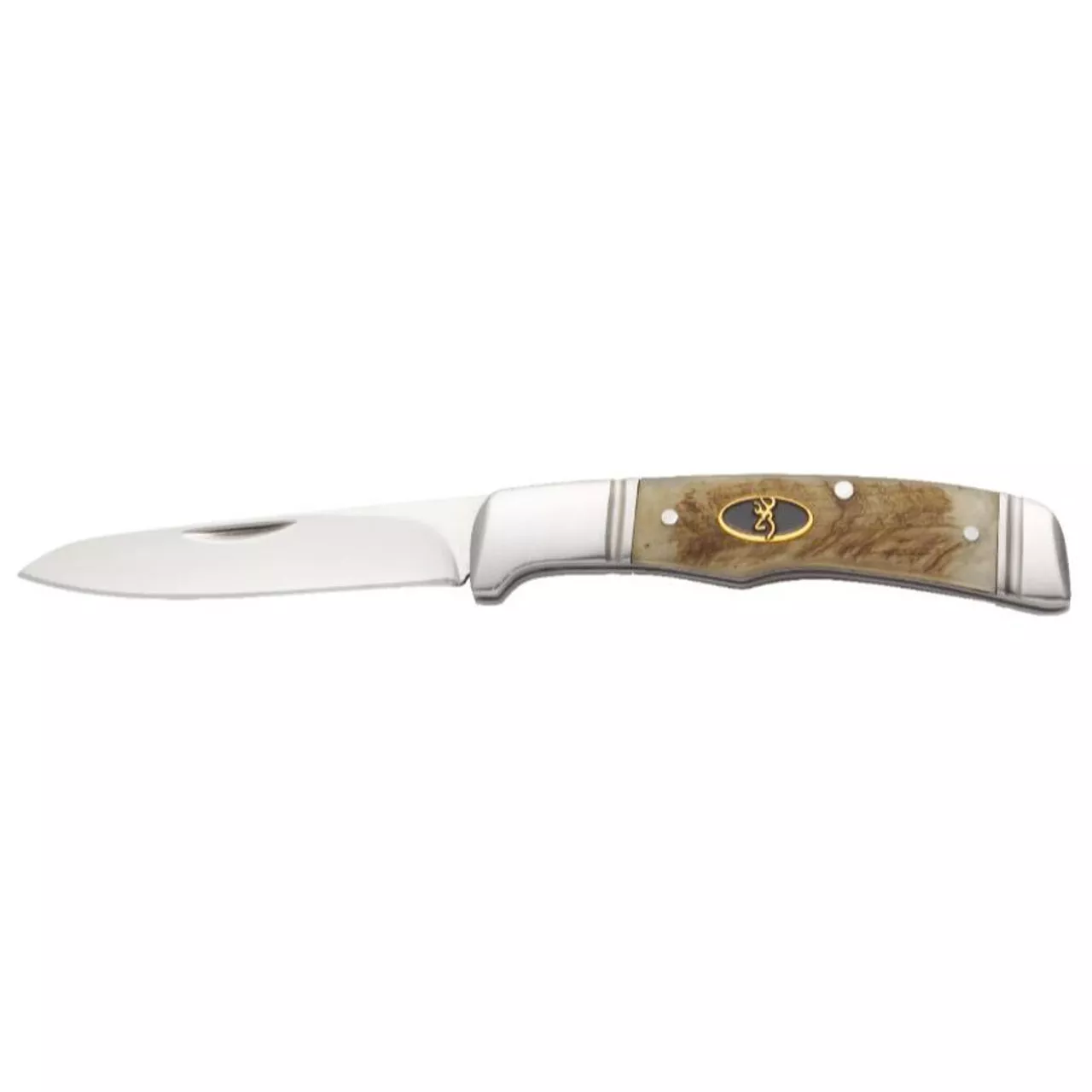 Browning Joint Venture-Sheep Horn Folding Knife #3220011