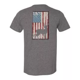 Browning Men's Deer Flag T-Shirt - Graphite Heather - S