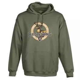 Browning Men's Vintage Emblem Hoodie - Green - M