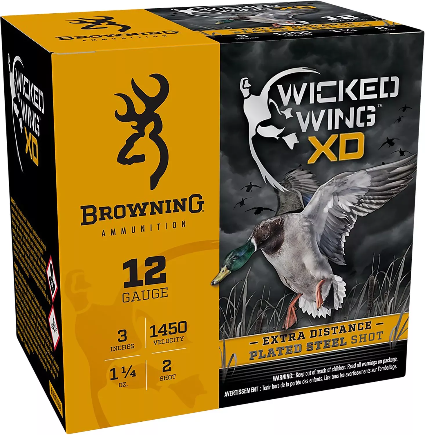 Browning Wicked Wing XD 12 GA 3" 1-1/4 oz. 2 Shot 25/Box