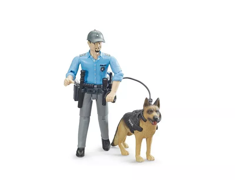 Bruder Bworld Police Officer With Dog #62150
