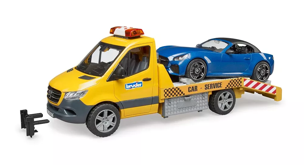 Bruder MB Sprinter Tow Truck With Bruder Roaster, Light And Sound Module #BT02675