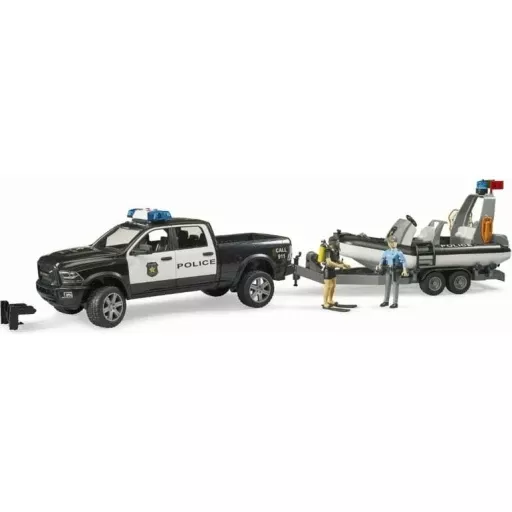 Bruder Ram 2500 Truck With Trailer And Boat #BT02507