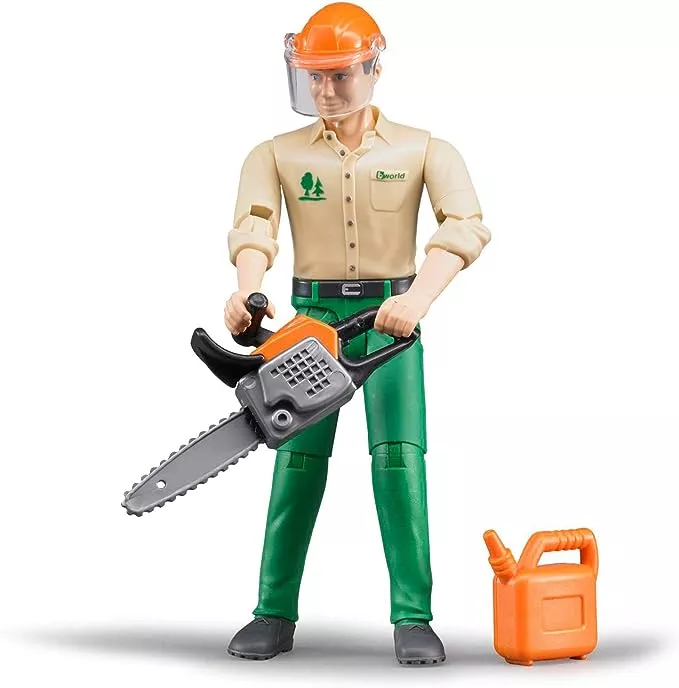 Bruder Toy Logging Man With Accessories #BT60030