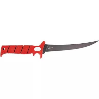 Bubba Tapered Flex Fillet Knife 9" SS Blade Polymer Handle Red/White