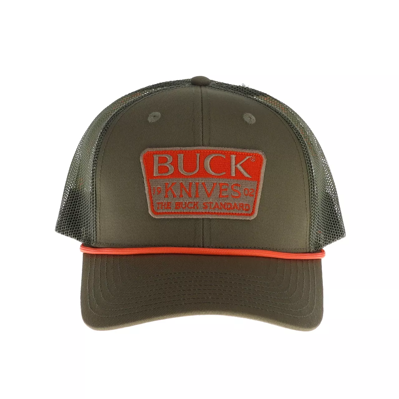 Buck Knives Embroidered Patch Mesh Snapback O.D. Green Hat #89189