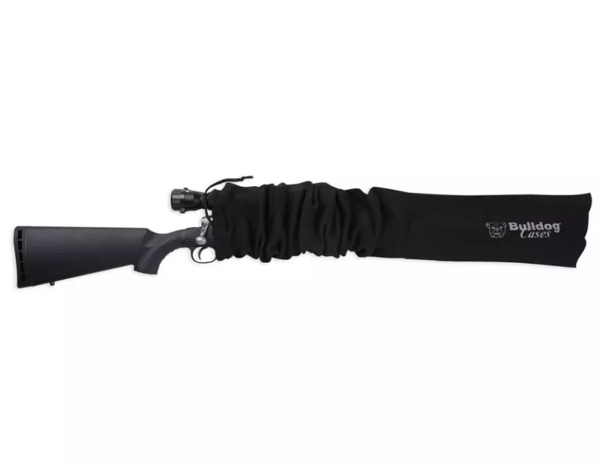 Bulldog Gun Sock 52" Oversized Scoped Rifle Moisture Resistant Black