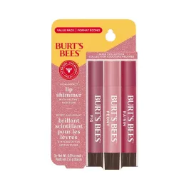 Burt's Bees Lip Shimmer Nude 3pk