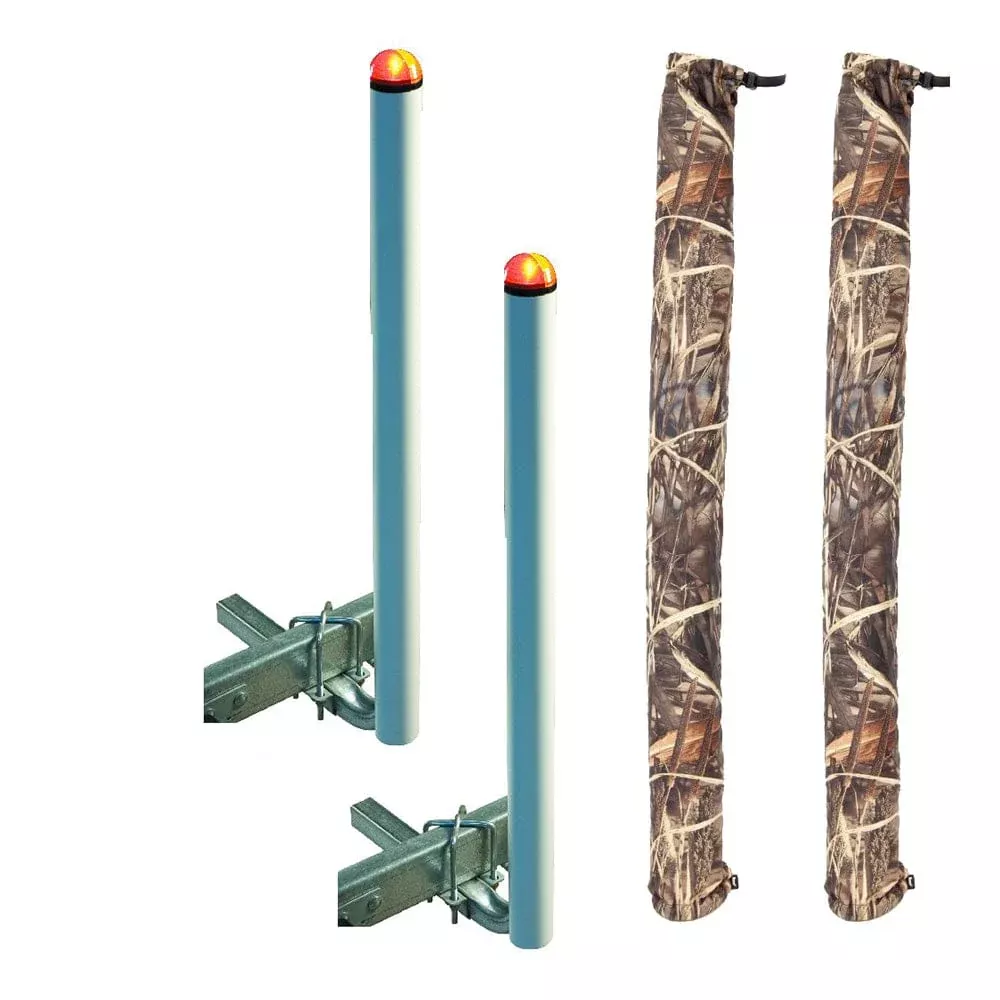 C.E. Smith 60″ Post Guide-On w/L.E.D. Posts & Camo Wet Lands Post Guide-On Pads