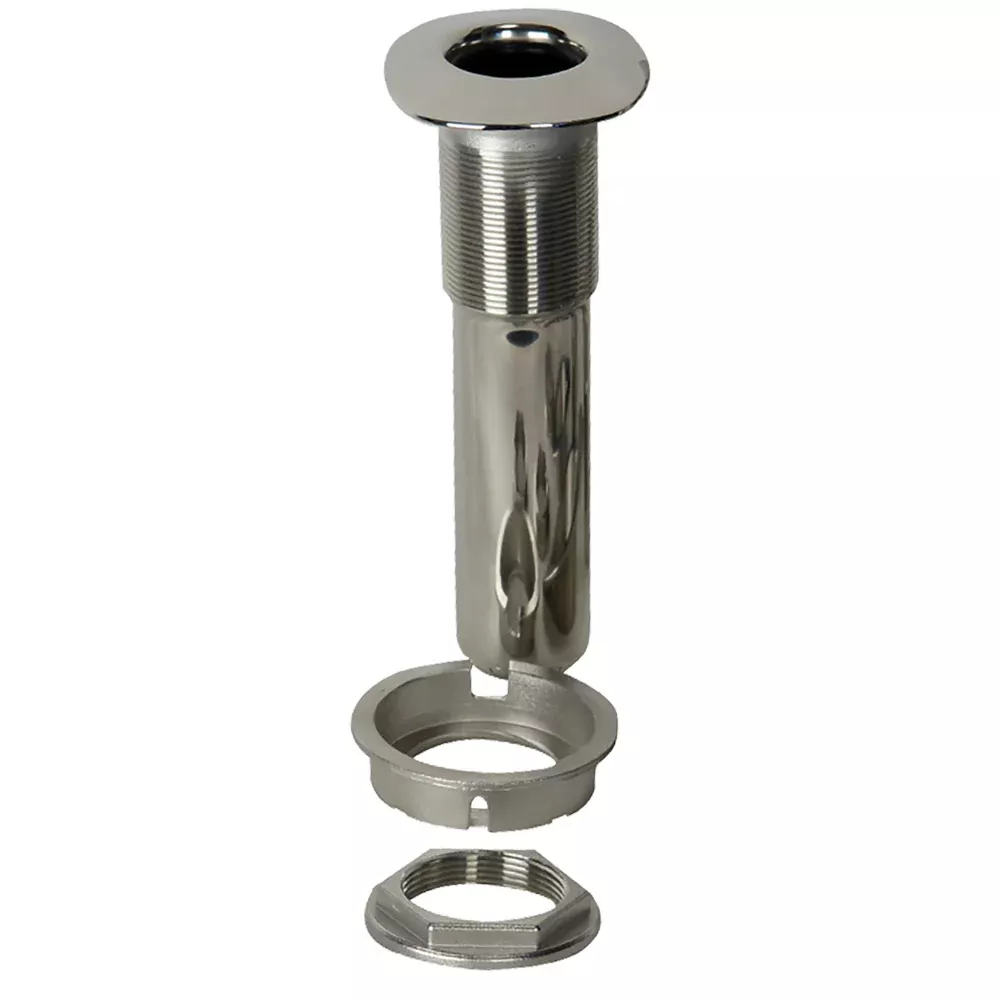 C.E. Smith 80 Series Screwless Flush Mount Rod Holder - 0 Degree - Stainless Steel - Swivel Bottom - Black Liner - 53686S