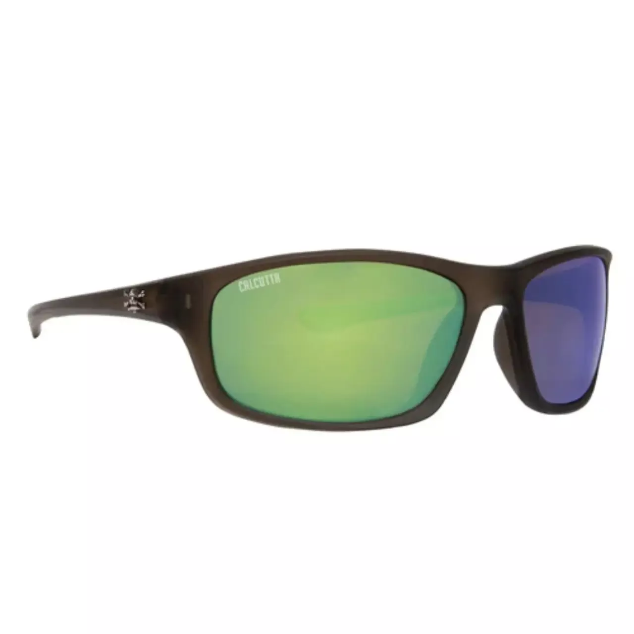 Calcutta Nautilus Sunglasses - Crystal/Olive Green Mirror