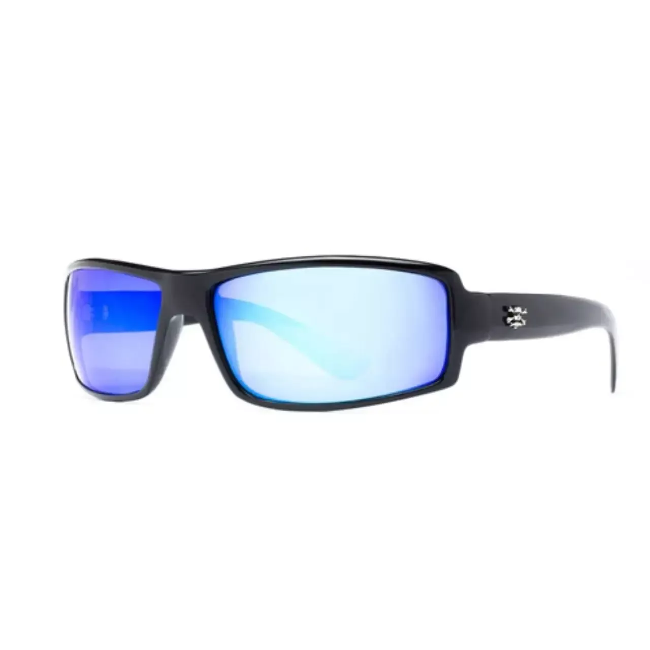 Calcutta New Wave Sunglasses - Black/Blue Mirror