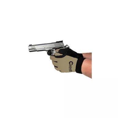 Caldwell Ultimate Lightweight Shooting Gloves, Black & Tan
