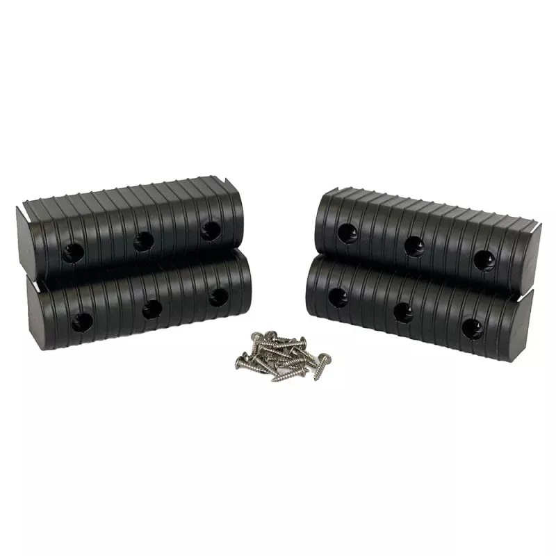 Caliber BunkWrap End Cap 2×6 Black Accessory Kit w/Stainless Steel Hardware *4-Pack