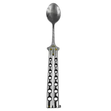 Caliber Gourmet CBG-BF-1022-SL Butterfly Spoon, Silver