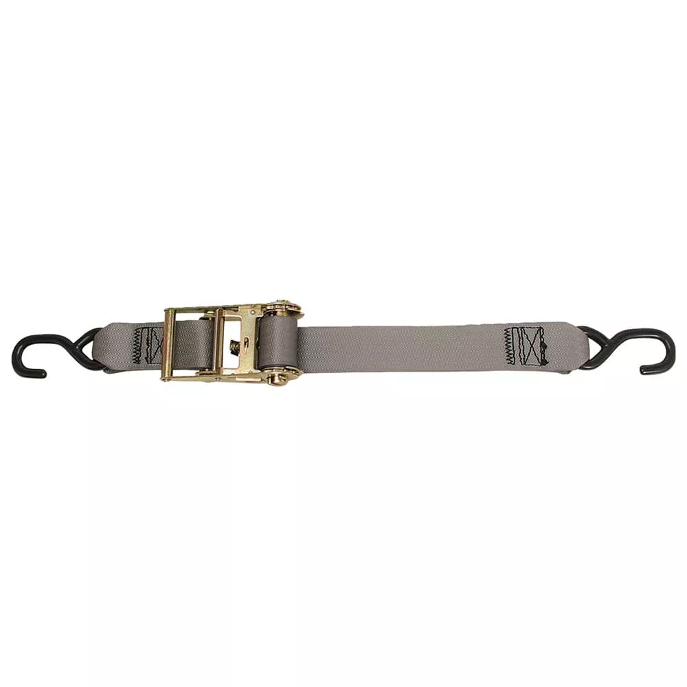 CargoBuckle Multipurpose Ratchet Strap Tie-Down w/S-Hooks - 2" x 15'