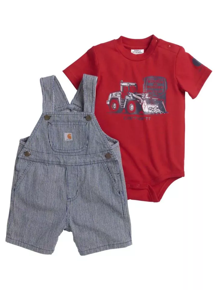 Carhartt Boys’ Ticking Stripe Shortall Set