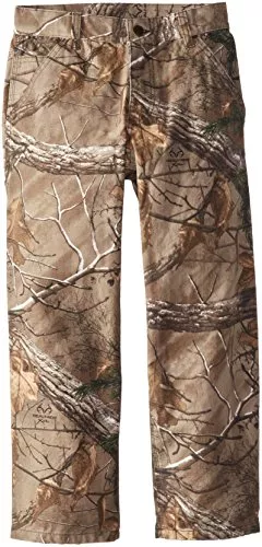 Carhartt Boys’ Washed Work Camo Dunagree Pant, Realtree Xtra