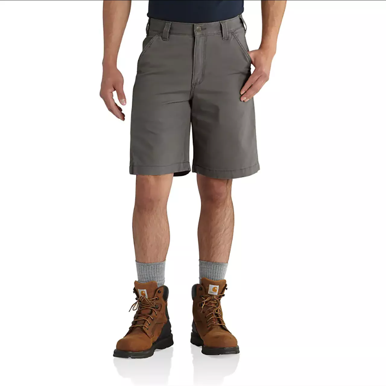 Carhartt Men’s Rugged Relaxed 10″ Canvas Work Shorts – Gravel