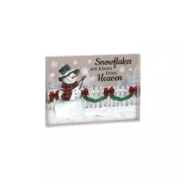 Carson Home Accents Block Sitter - Snowflake Kisses