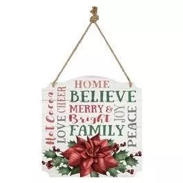 Carson Home Accents Metal Wall Sign - Poinsettia