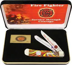 Case American Firefighter Trapper Pocket Knife #CAT-FF