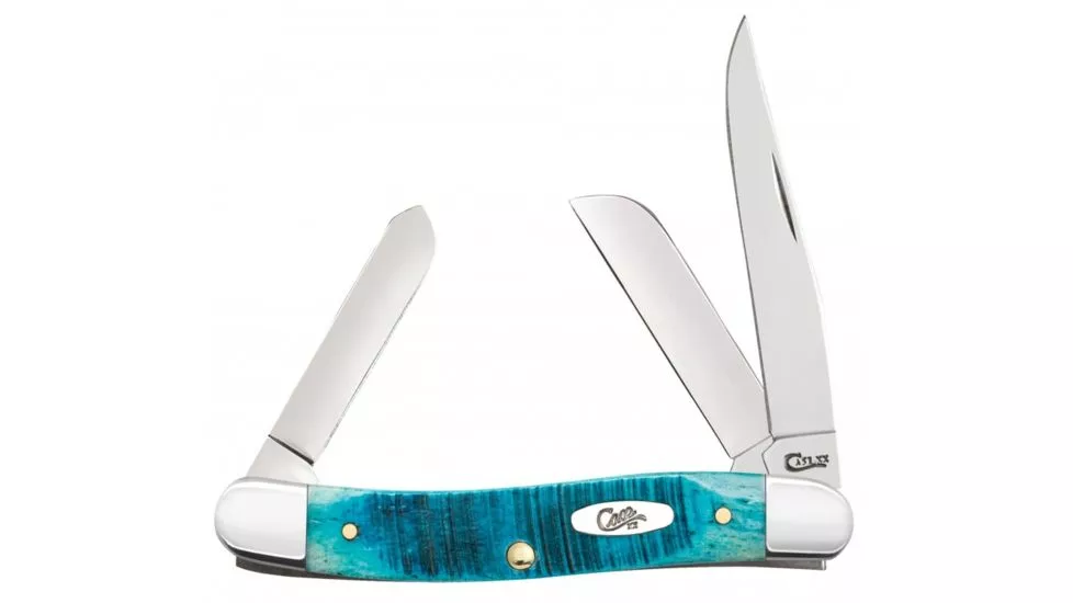 Case Caribbean Blue Bone Medium Stockman Knife