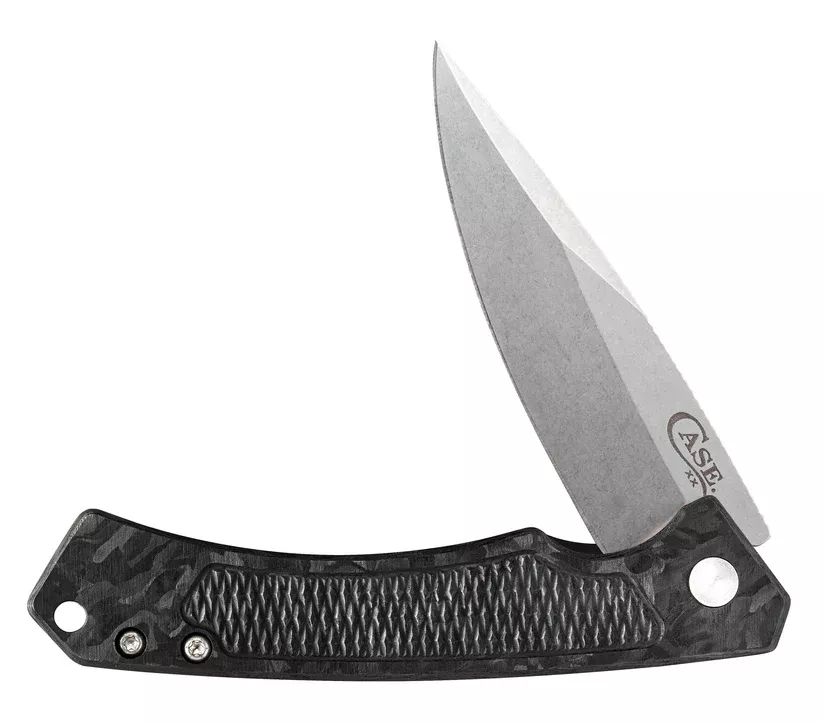 Case Knife Black Marbled Carbon Fiber Marilla Knife #25893