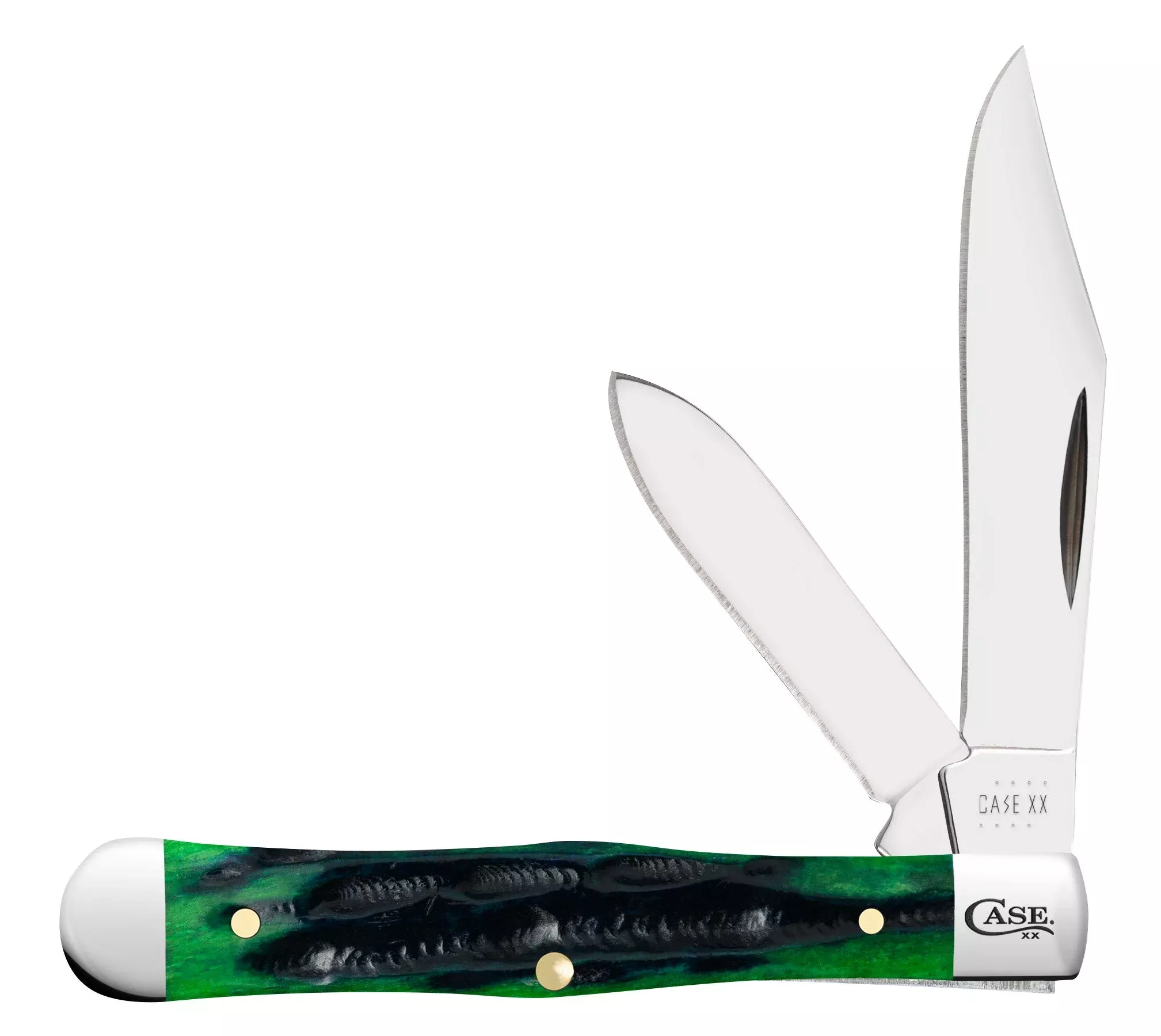 Case Knife Deep Canyon Jig Hunter Green Bone Small Swell Center Jack #75837