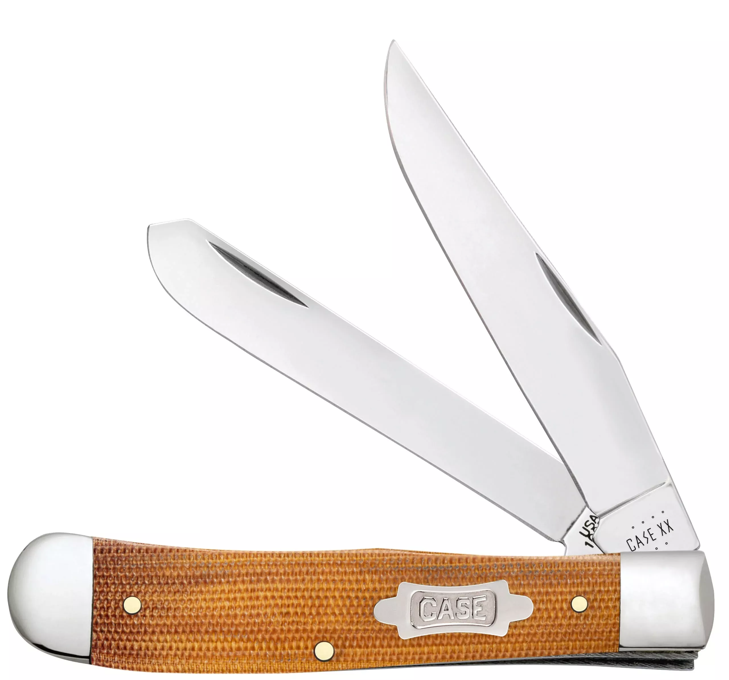 Case Knife Natural Canvas Micarta Trapper #23690