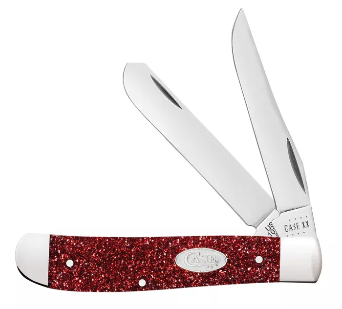 Case Knife Ruby Red Stardust Kirinite Mini Trapper #67005