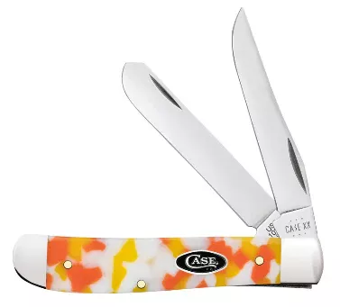 Case Knife Smooth Candy Corn Kirinite Mini Trapper Pocket Knife #CASE53751