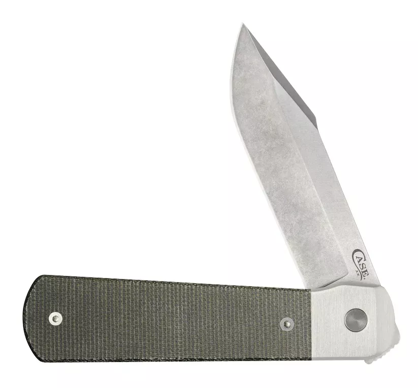 Case Knife Smooth OD Green Canvas Micarta Knife #50911