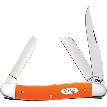 Case Knife Smooth Orange Synthetic Medium Stockman #80509